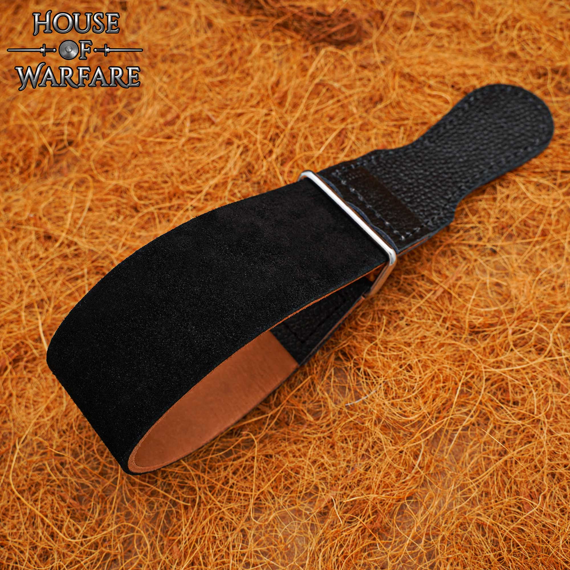Afilador de Navajas de Cuero Auténtico de Primera Calidad con Lazo Metálico - Correa de Afilar de Cuero Negro para Cuchillos y Navajas - Image 10