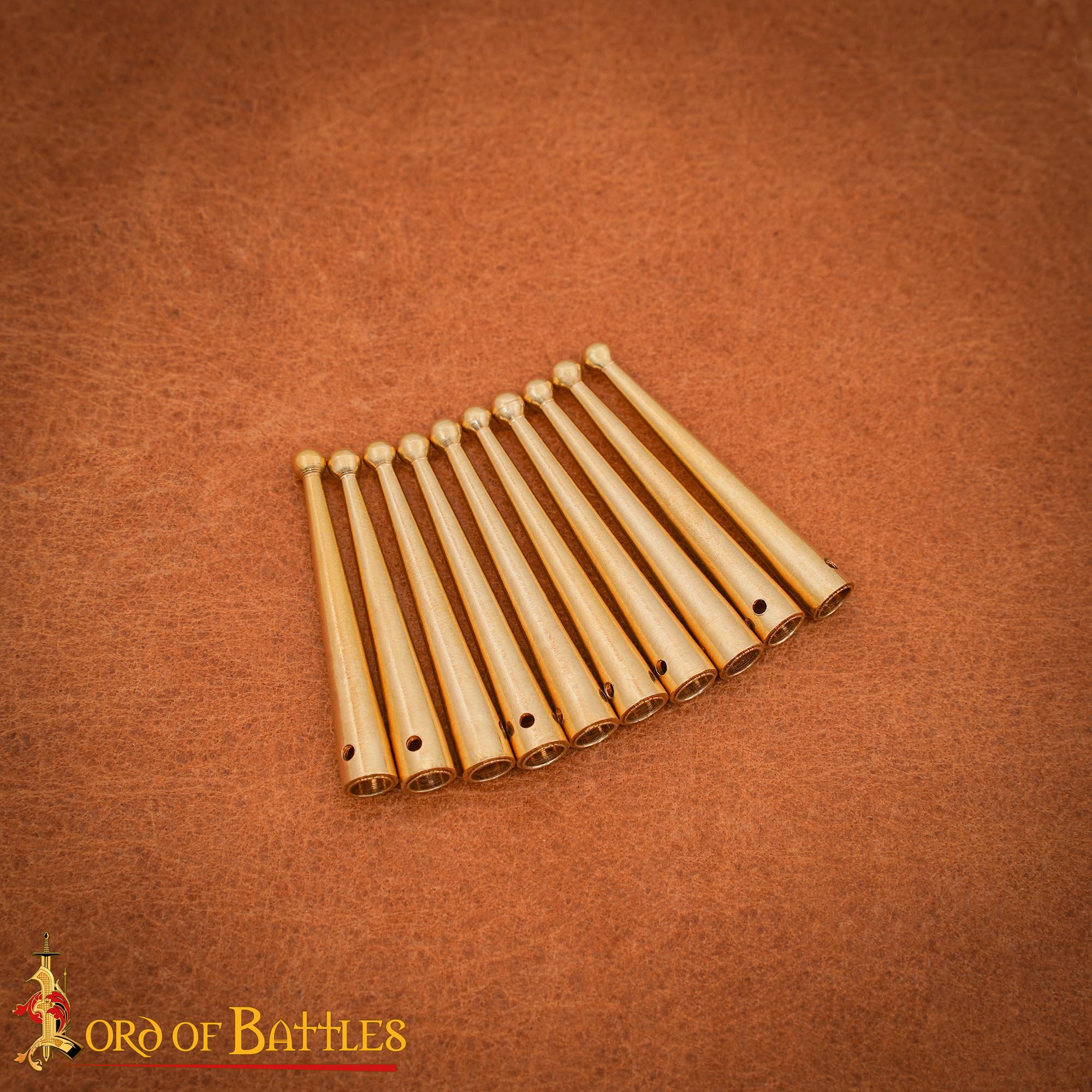Agujas Medievales de Latón Macizo con Puntas Redondeadas, Juego de 10, 3,8 Cm - Image 4