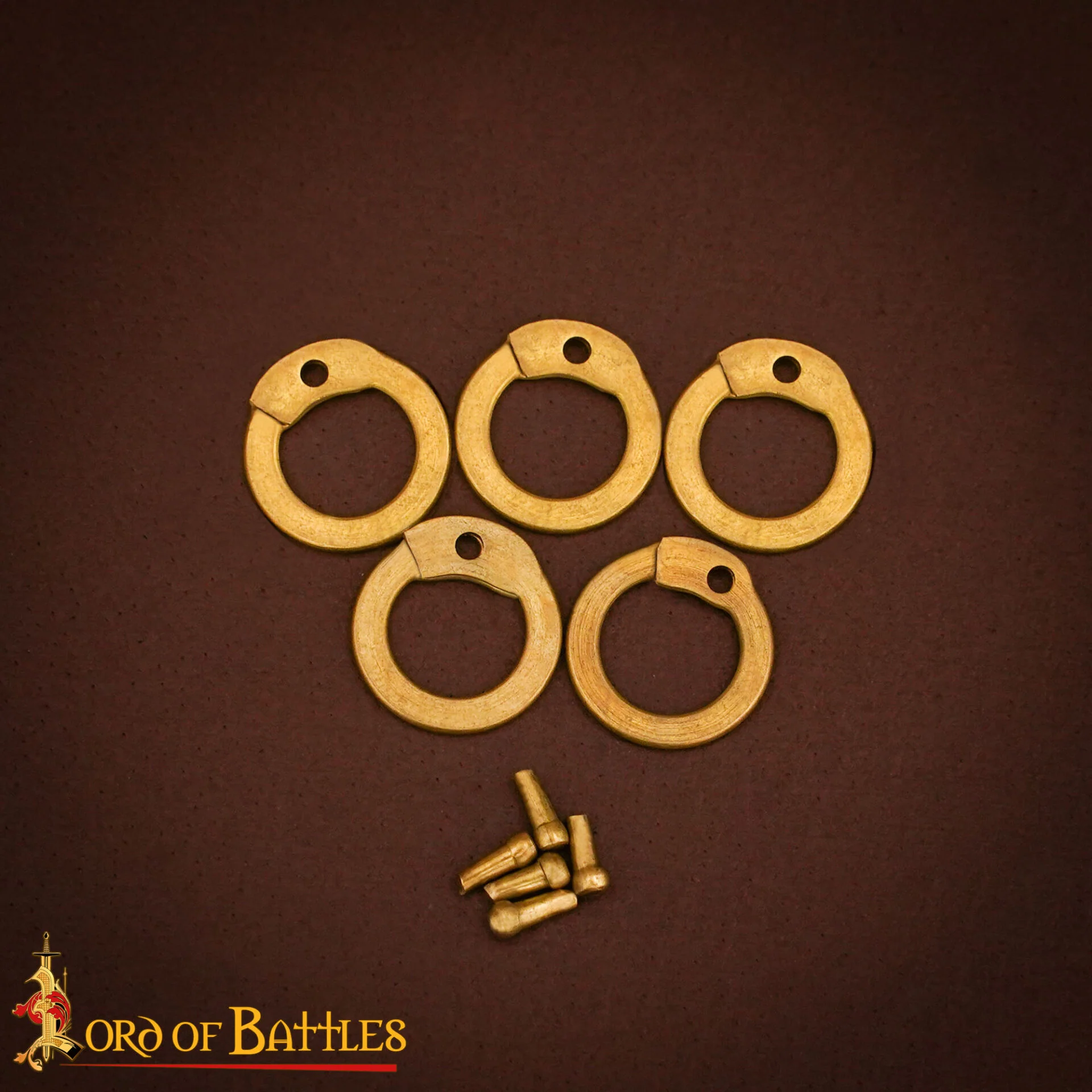 Anillas Planas de Latón - Anillas Planas con Remaches en Forma de Cúpula de 6 Mm - Calibre 18, Acabado en Latón - 1kgs - Ideal para Bricolaje y Reparaciones de Cota de Malla - Image 5