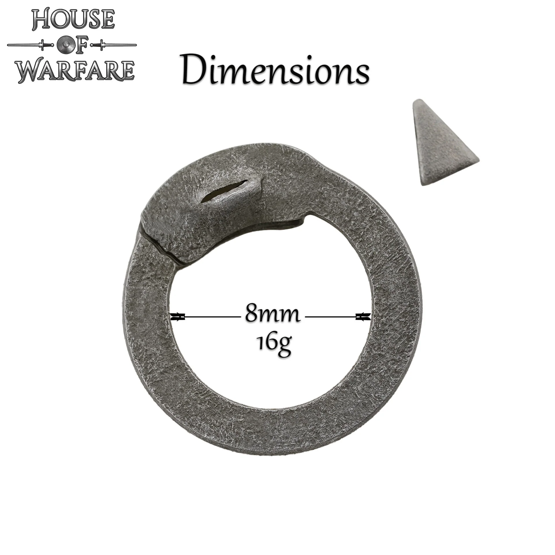 Anillos Remachados de Cuña Suelta de Acero - Anillo Plano de 8 Mm - Calibre 18, Acero Dulce, Acabado Natural - 1000 Unidades - Ideal para Bricolaje y Reparaciones de Cota de Malla - Image 3