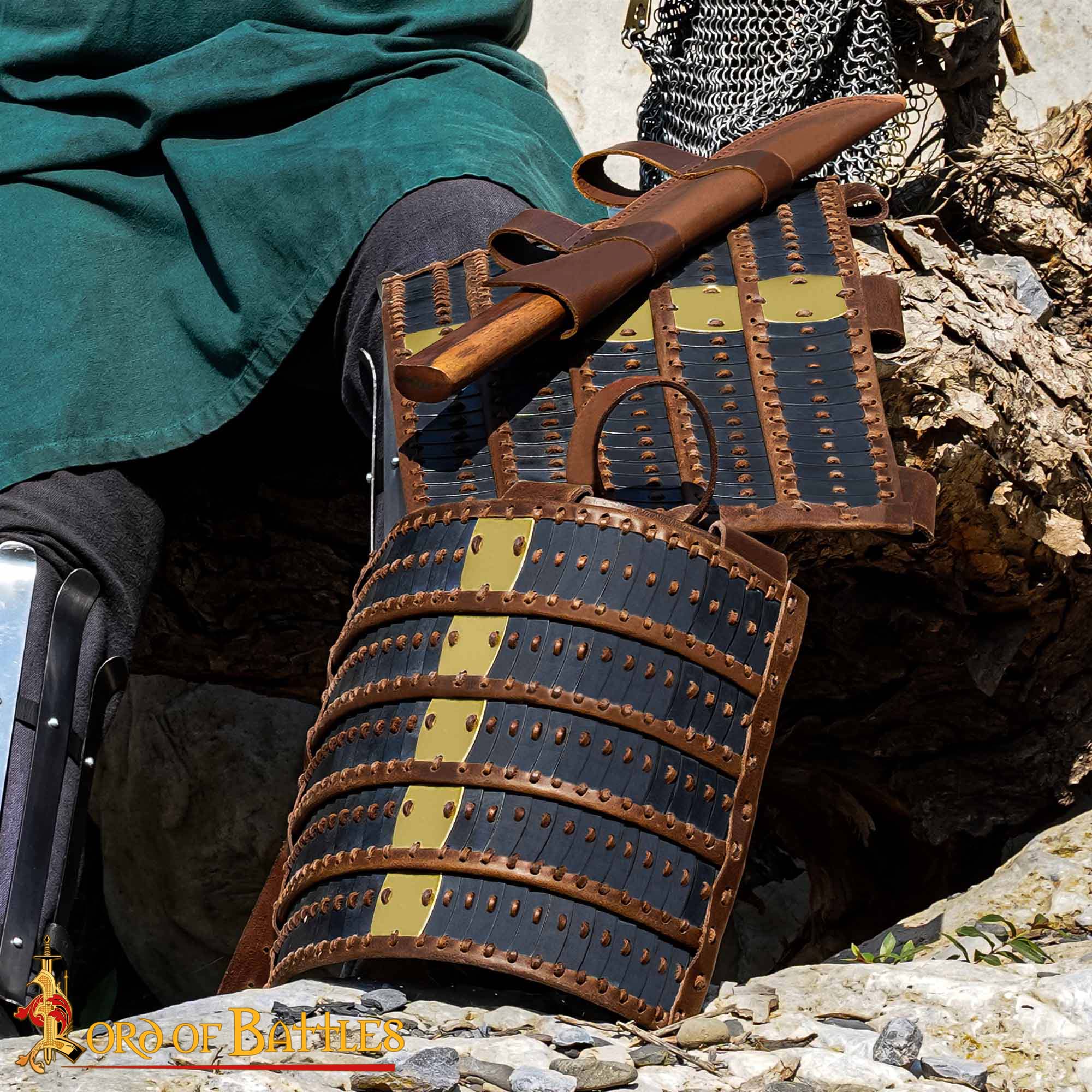 Armadura Medieval de Faldón Lamelar - Placas de Acero Calibre 20 con Refuerzo de Cuero - Protección de Cadera de Guerrero - Image 2
