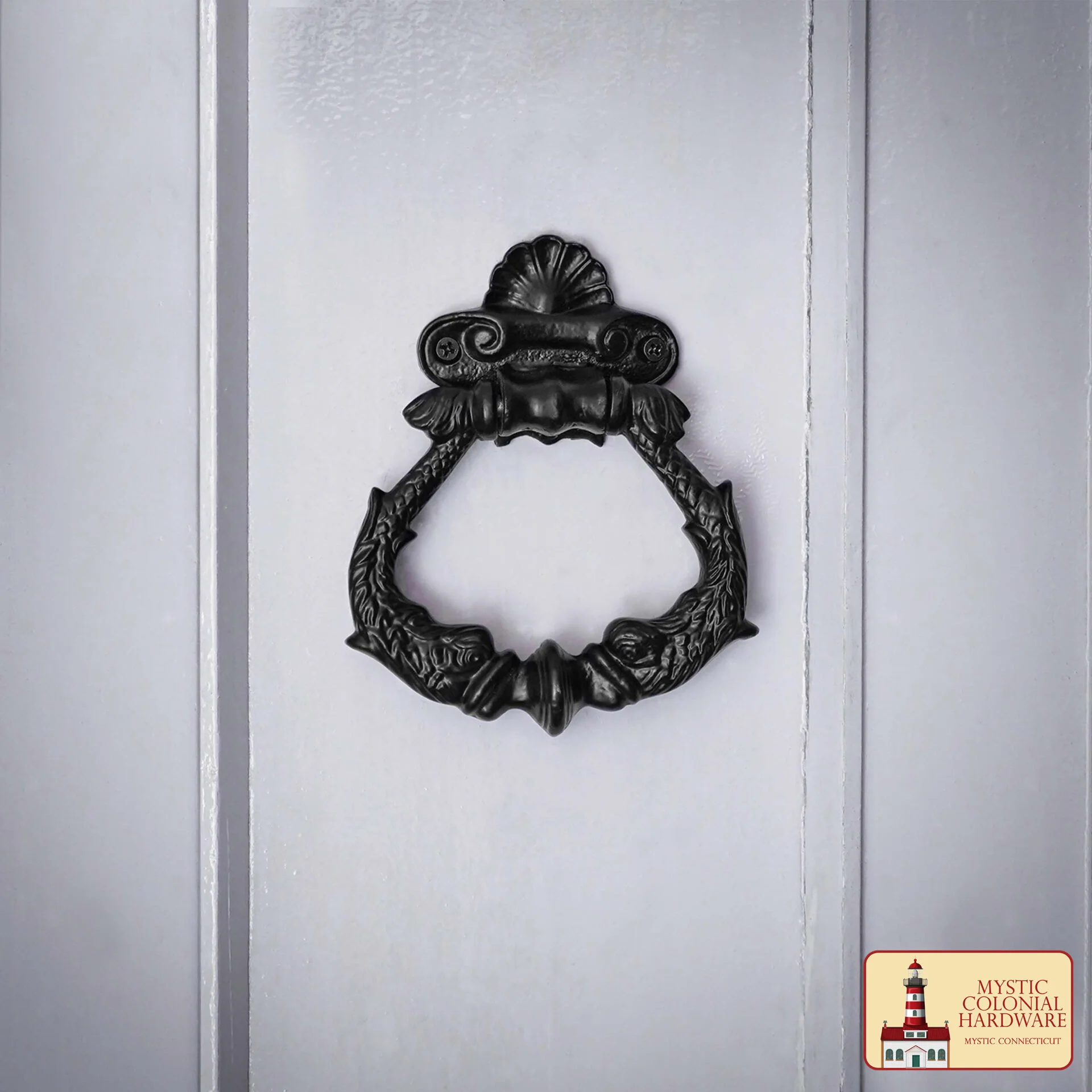 Aro Negro con Recubrimiento de Polvo Puerta de Entrada Artesanal Antiguo Aldaba