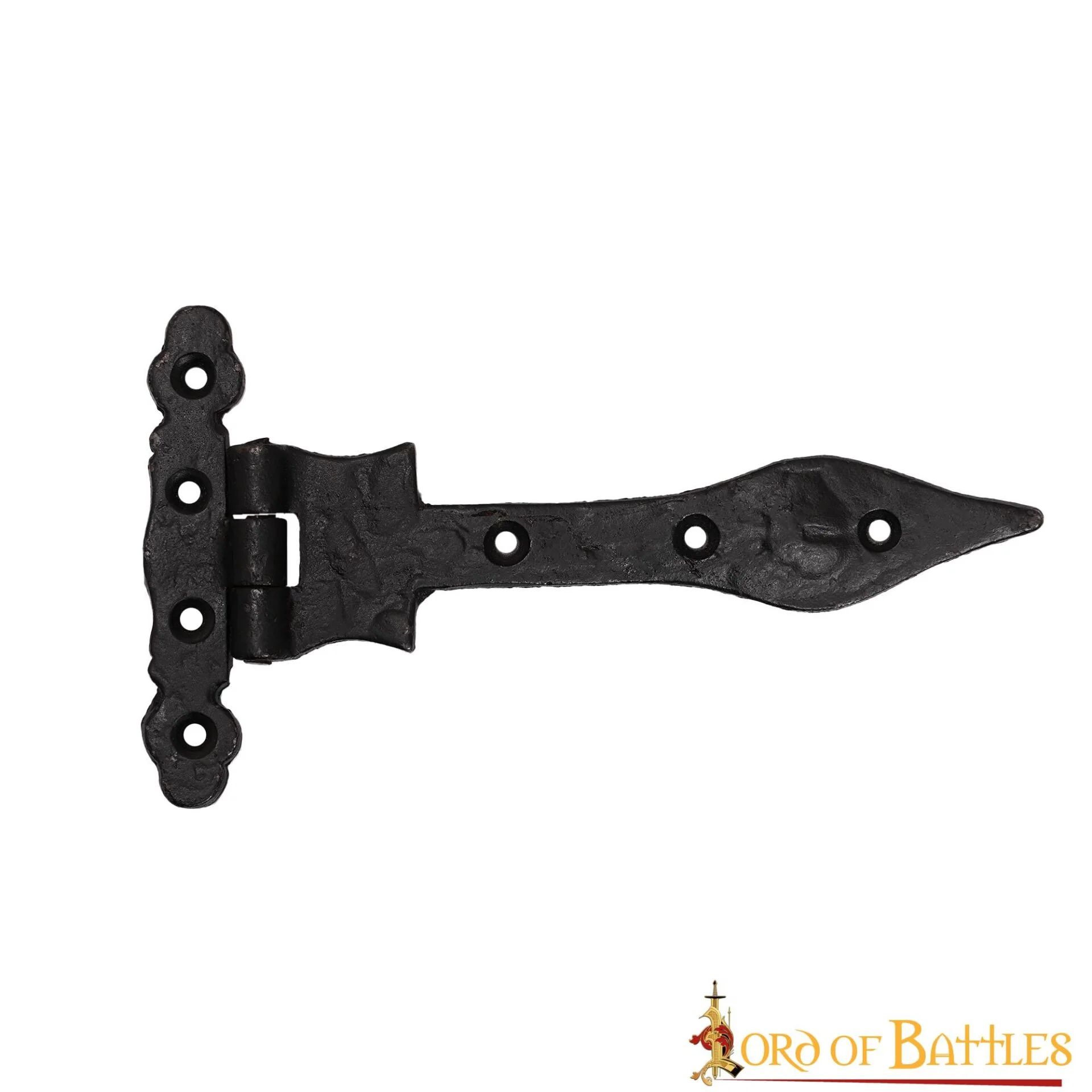 Bisagra Medieval en T de Hierro Forjado a Mano con Punta de Lanza - Bisagra Rústica con Correa Negra para Puertas de Granero, Cofres, Armarios y Puertas - Image 14