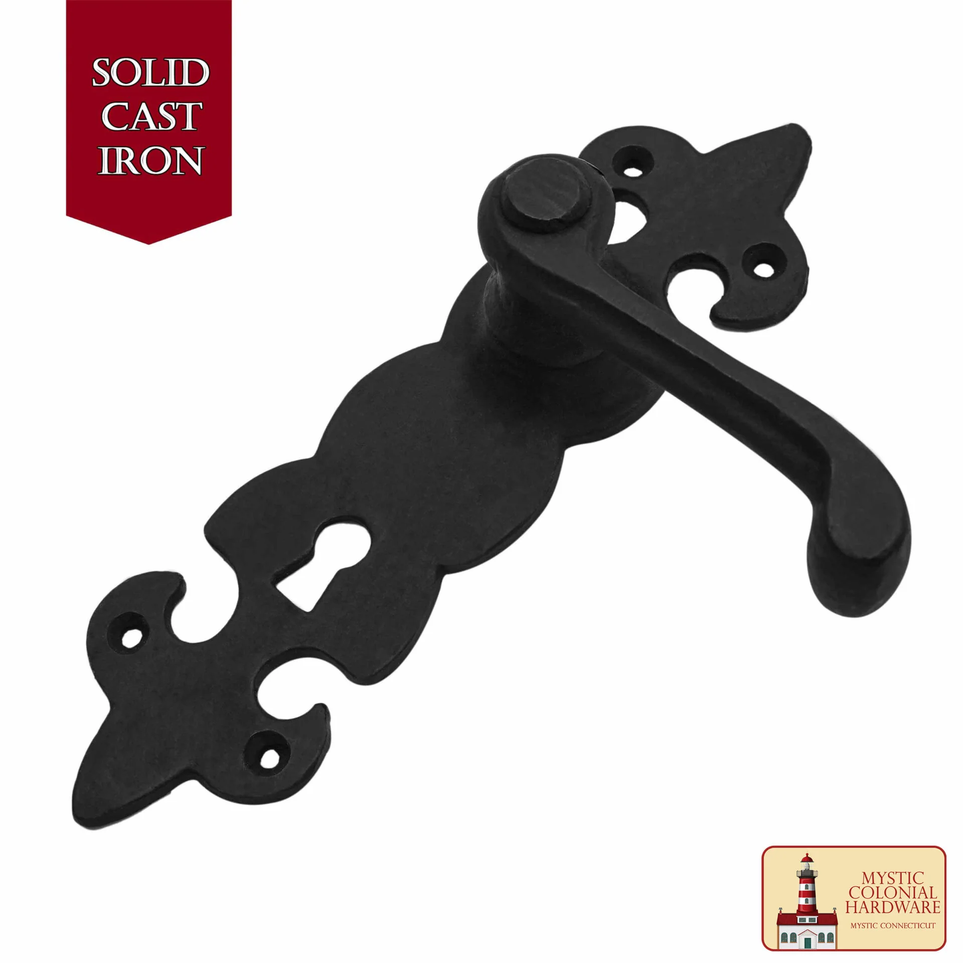 Black Hardware Hierro Grande Juego de Entrada Completo con Juego de Puerta de Palanca Portofino: Tamaño: 7.5" X 2" - Image 5
