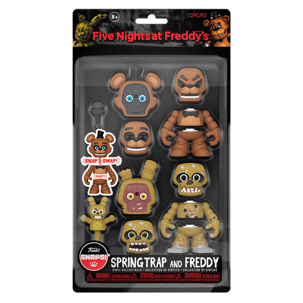 Blister 2 Figuras Snaps! Five Nights At Freddys Springtrap And Freddy