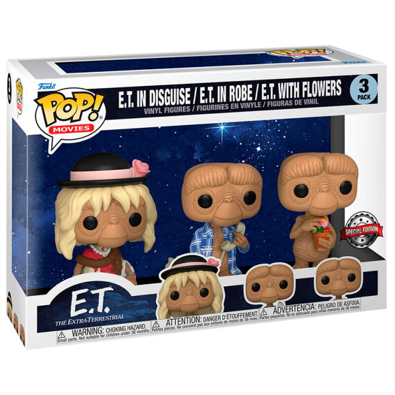 Blister 3 Figuras Pop E.t El Extraterrestre Exclusive
