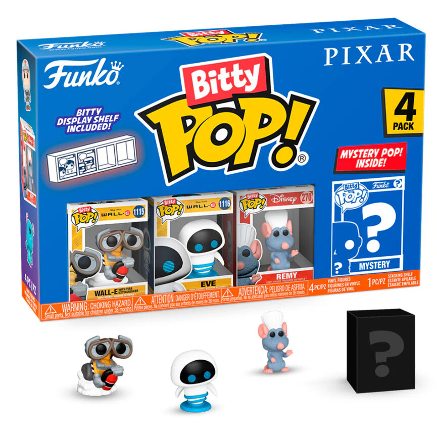 Blister 4 Figuras Bitty Pop Disney Pixar Wall-e - Image 2