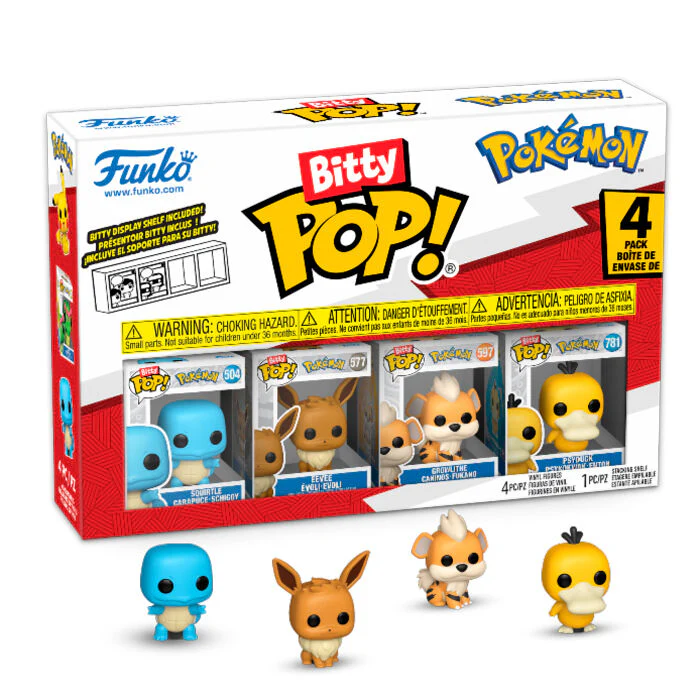 Blister 4 Figuras Bitty Pop Pokemon Squirtle - Image 2