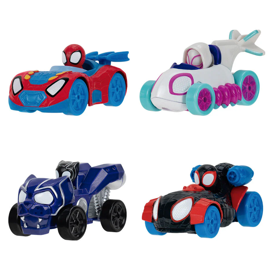 Blister 4 Vehiculos Amazing Friends Metal Spidey Marvel