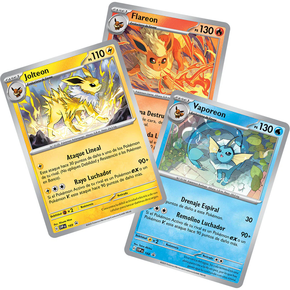 Blister Juego Cartas Coleccionables Poster Collection Evoluciones Prismaticas Pokemon Español - Image 3
