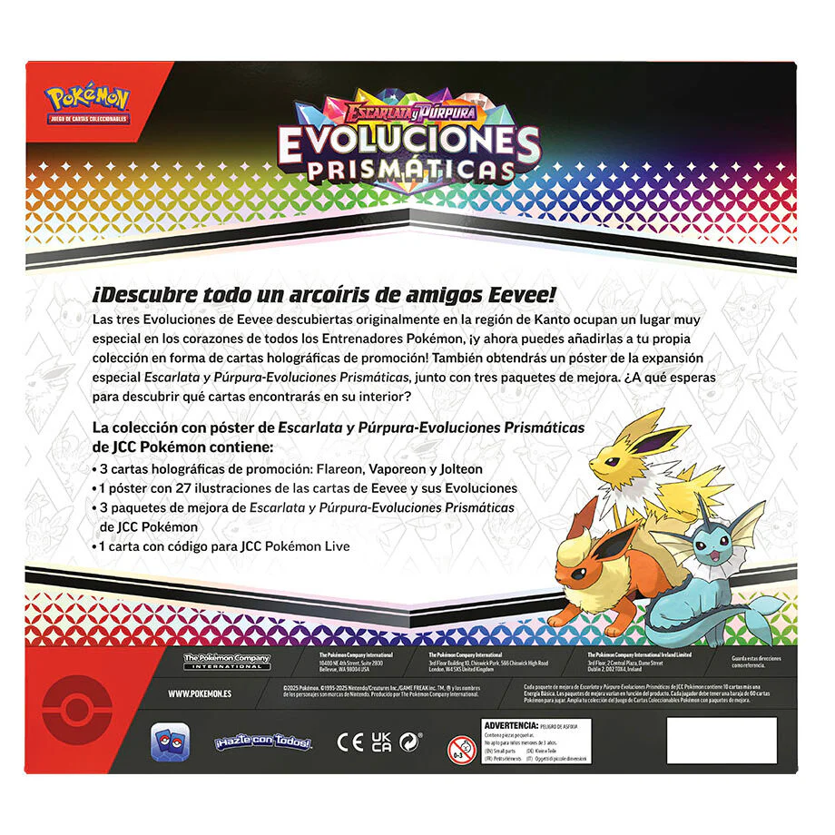 Blister Juego Cartas Coleccionables Poster Collection Evoluciones Prismaticas Pokemon Español - Image 4