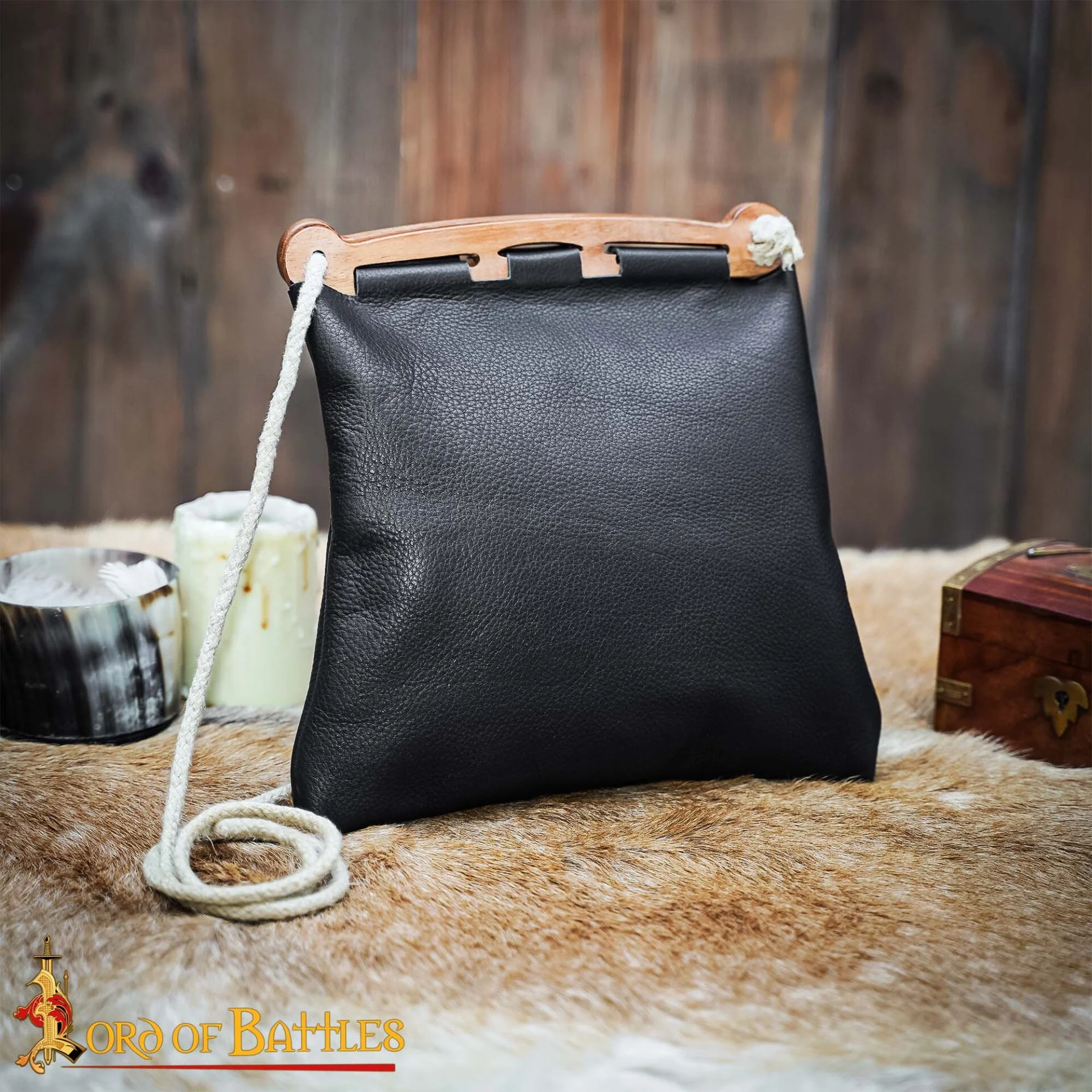 Bolso de Piel Hedeby de Inspiración Histórica Vikinga