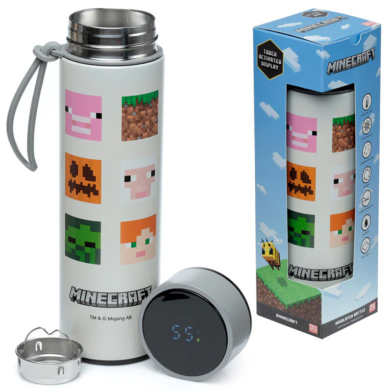 Botella Acero Inoxidable Termo Minecraft Termometro 450Ml - Image 6