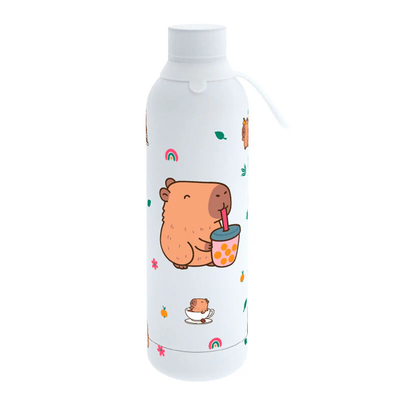 Botella Termica Bubble Tea Ice Capibara 700Ml