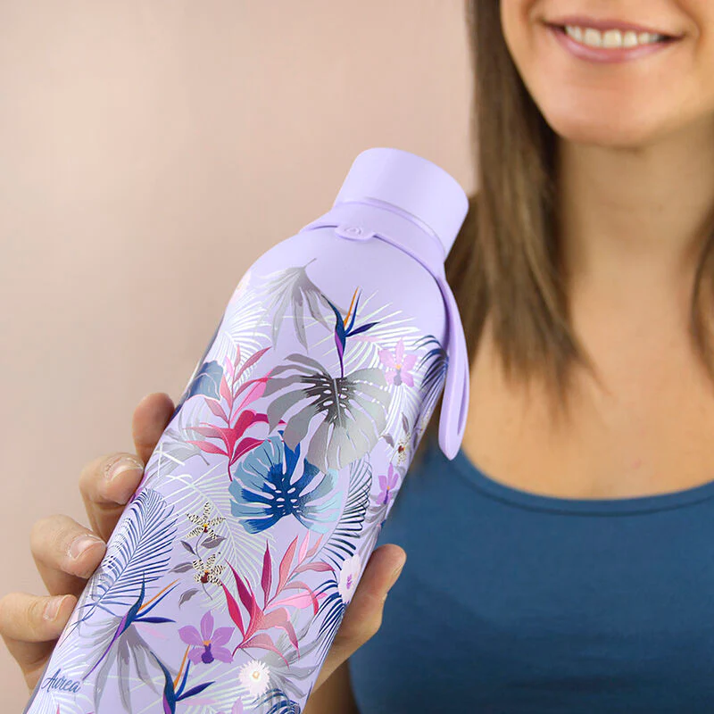 Botella Termica Lila Floral Exotico 710Ml - Image 2