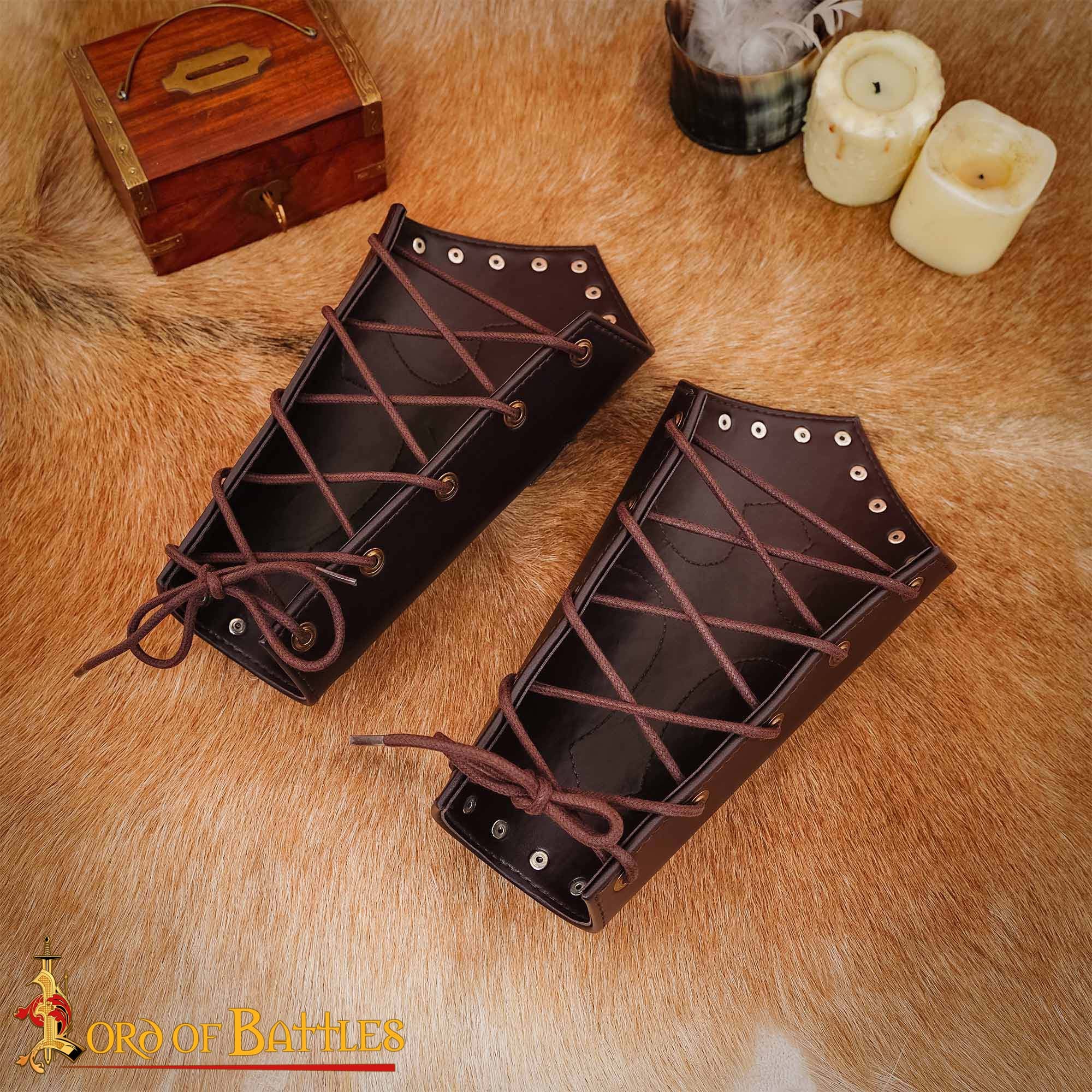 Brazales Cruzados de Cuero Sintético para LARP - Image 12