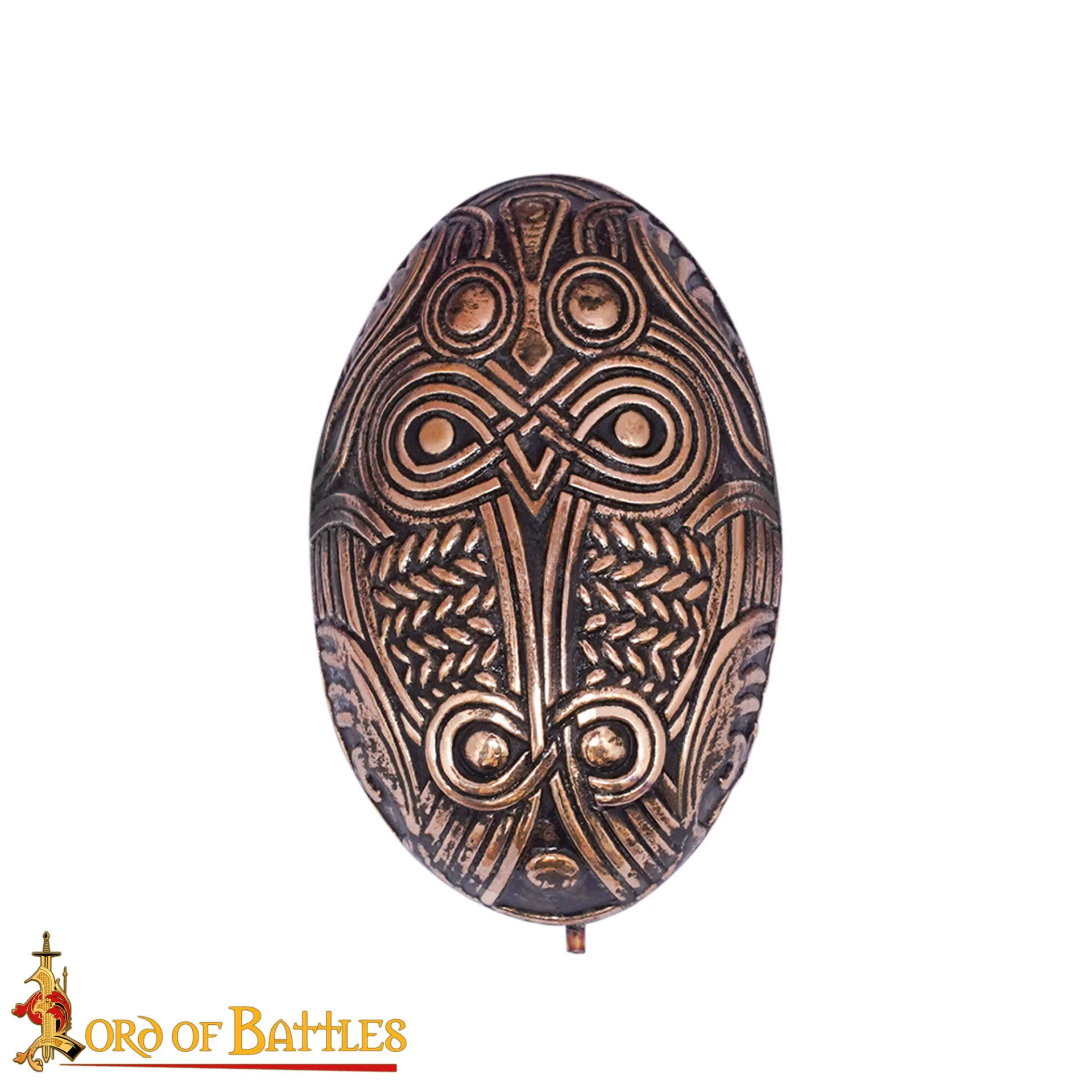 Broche de Tortuga de Bronce Vikingo de los Siglos Ix-x - Alfiler de Escudo Oval Fundido a la Cera Perdida - Image 4