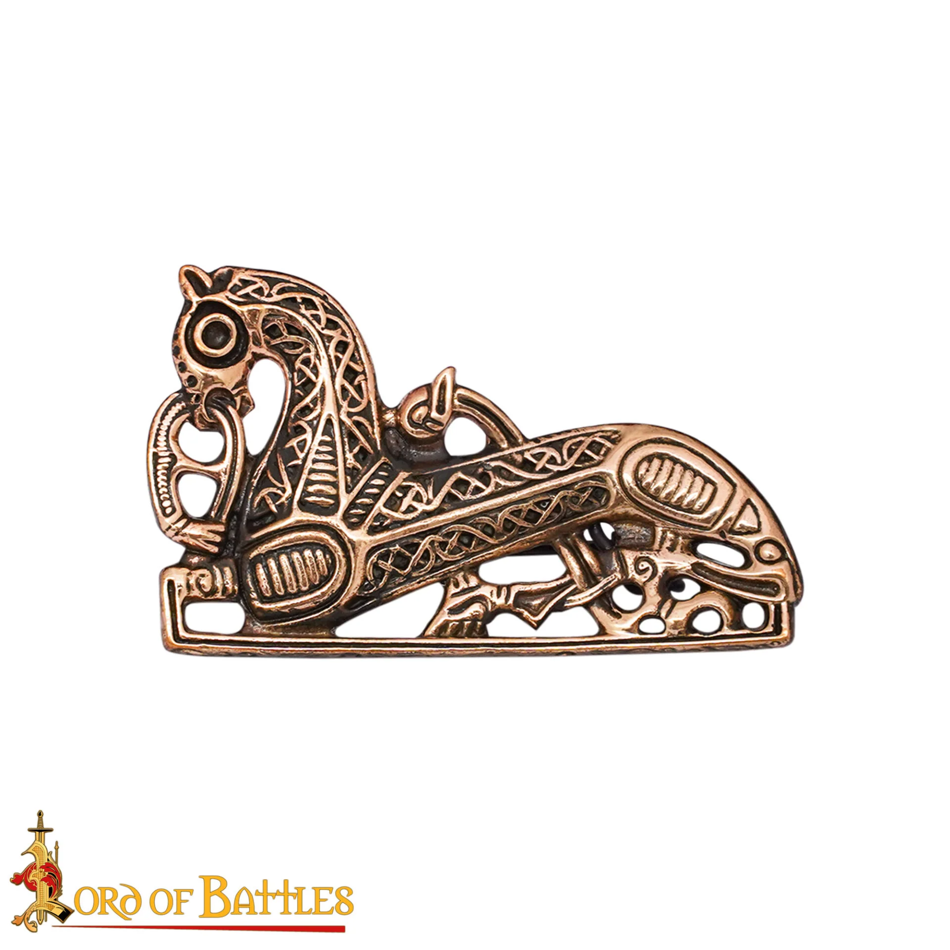 Broche Vikingo con Forma de Caballo de Bronce Fundido a la Cera Perdida de los Siglos Ix-x - Image 2