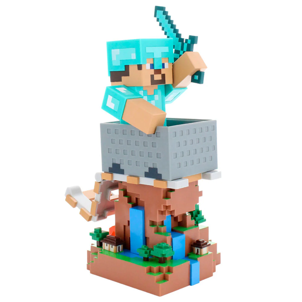 Cable Guy Soporte Sujecion Diamond Steve Minecraft 20Cm - Image 2