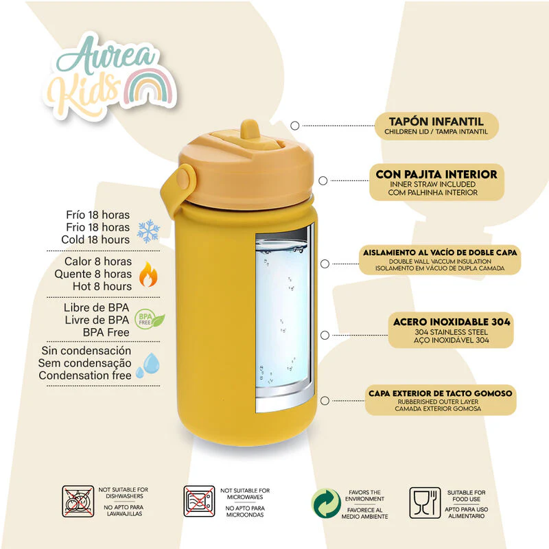 Cantimplora Termica Cachorro Mostaza 330Ml