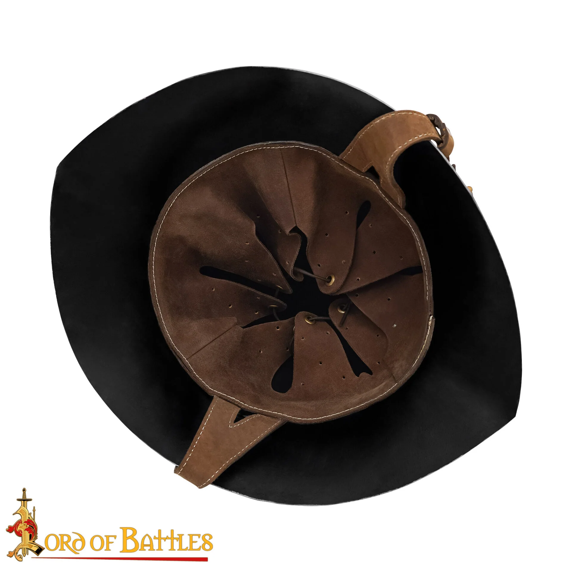 Casco Borgoñón del Siglo Xv - Casco de Infantería de Acero de Calibre 14 con Forro de Cuero - Image 5