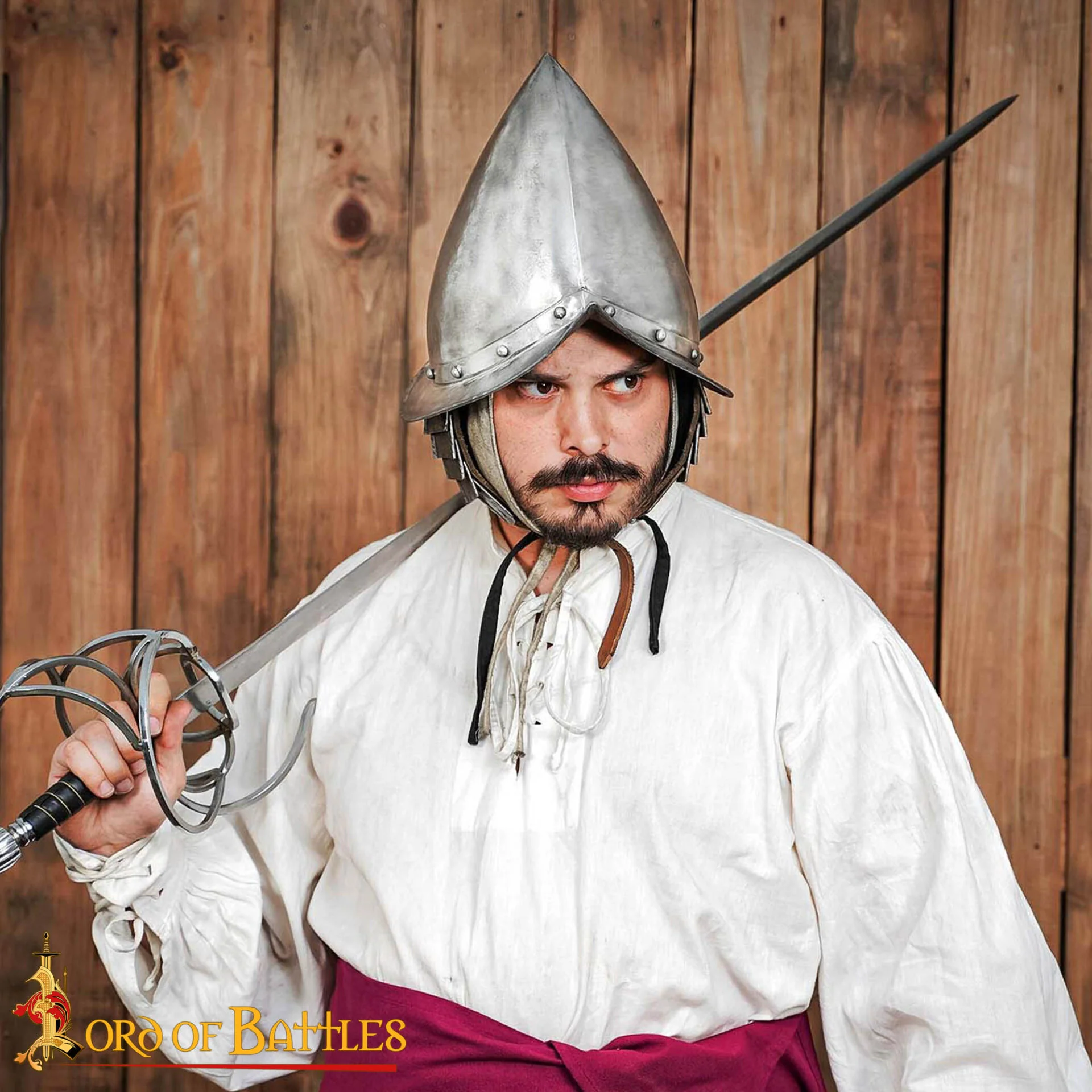 Casco de Morrión Español del Siglo Xvi de los Tercios Calibre 16