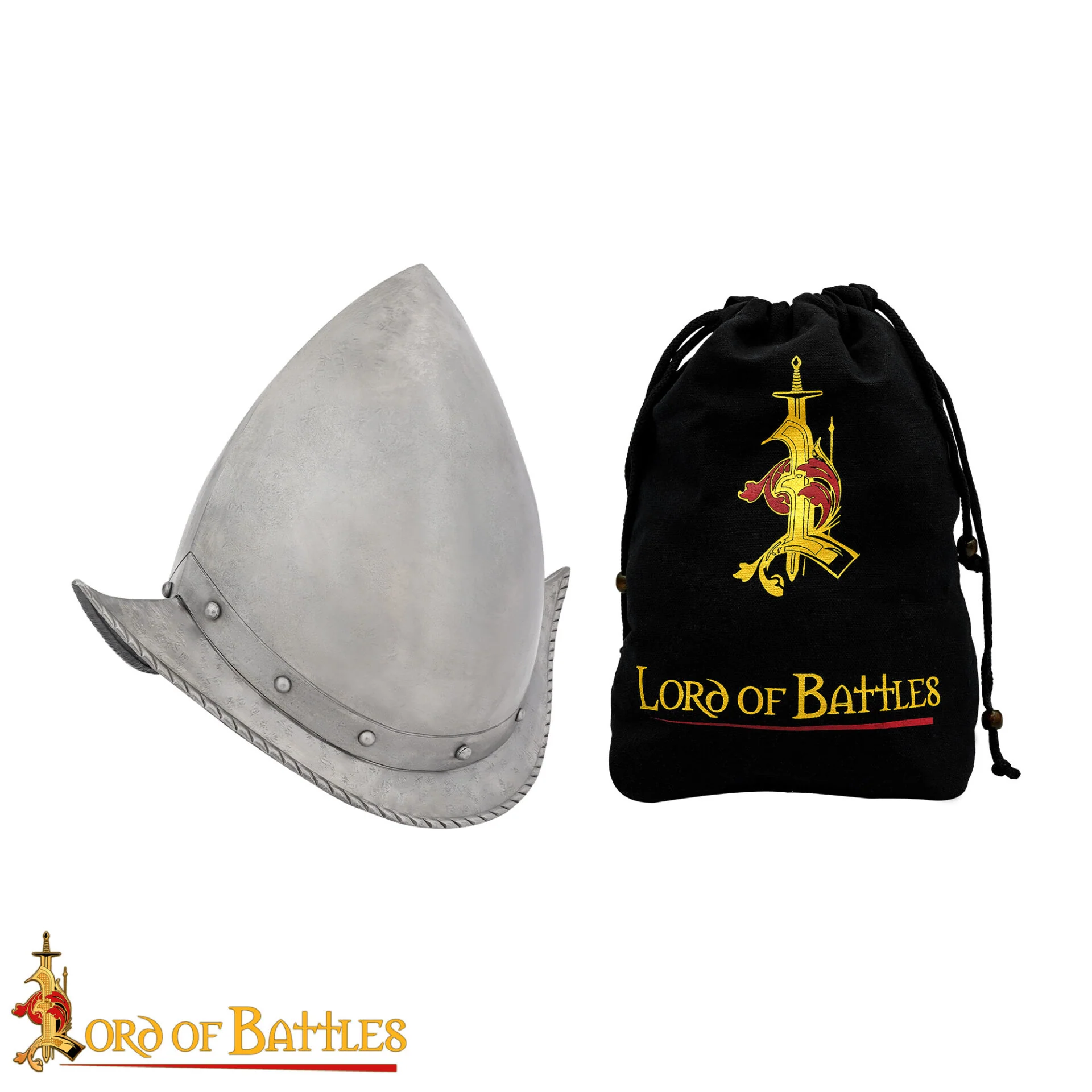 Casco de Morrión Español del Siglo Xvi de los Tercios Calibre 16 - Image 4