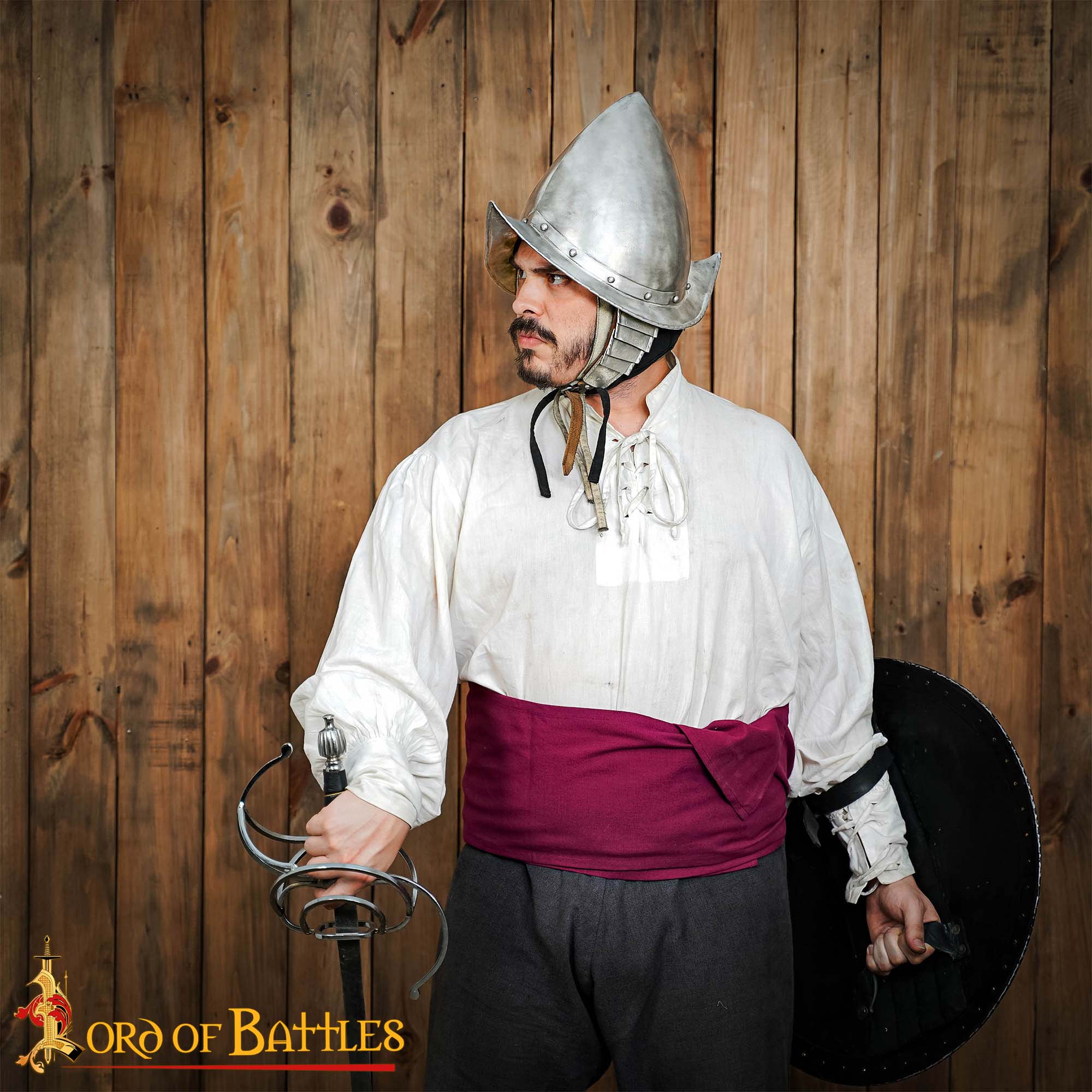 Casco de Morrión Español del Siglo Xvi de los Tercios Calibre 16 - Image 6