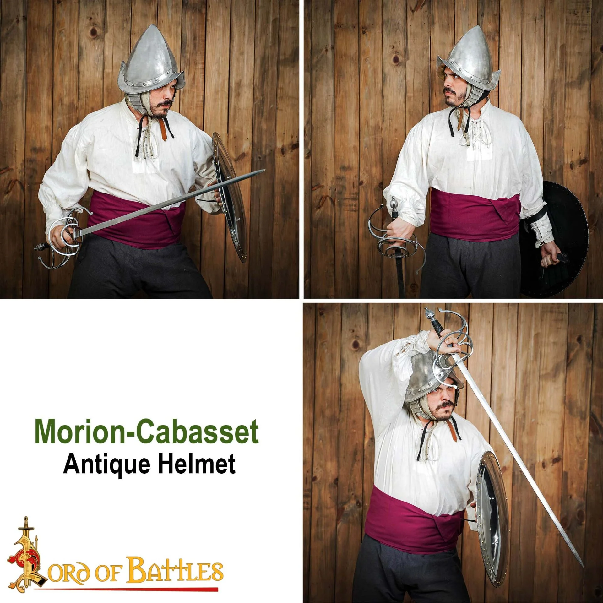 Casco de Morrión Español del Siglo Xvi de los Tercios Calibre 16 - Image 7
