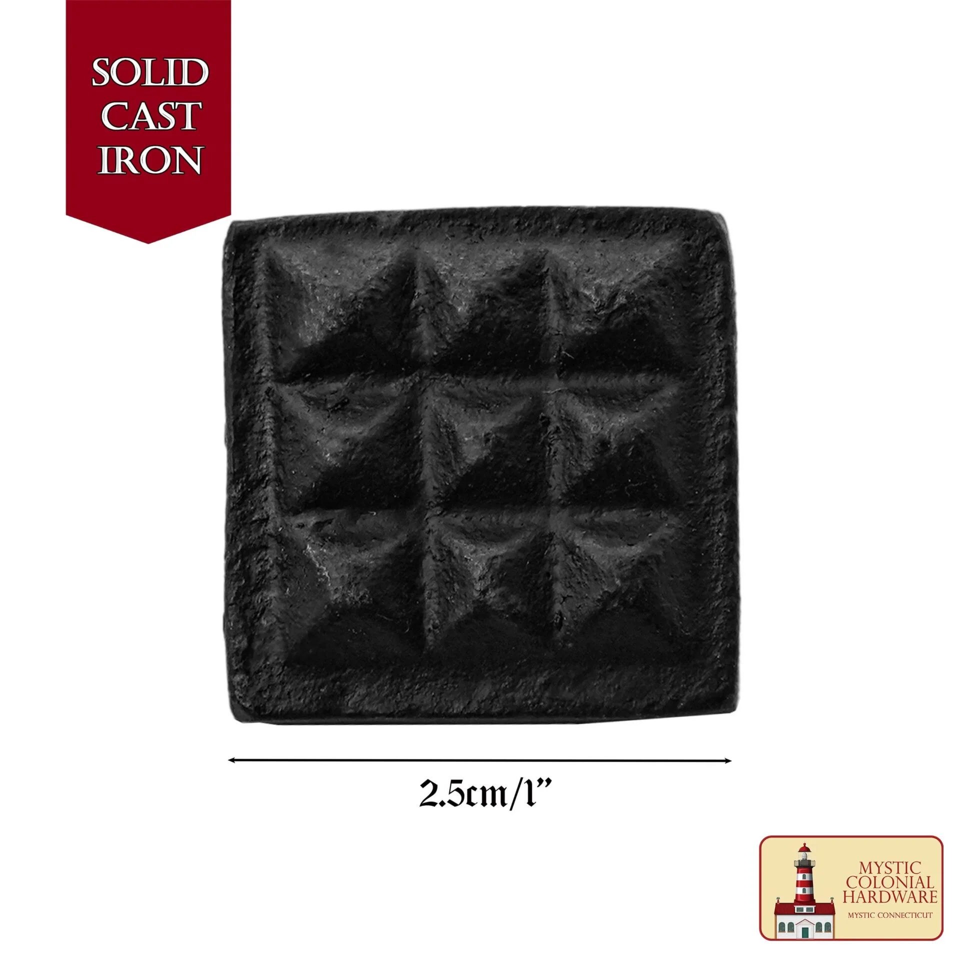 Clavo Cuadrado Waffle Clavo - Hierro Forjado Sólido Victoriano, Colonial, Retro, Steampunck, Gótico, Barroco Medieval - Image 3