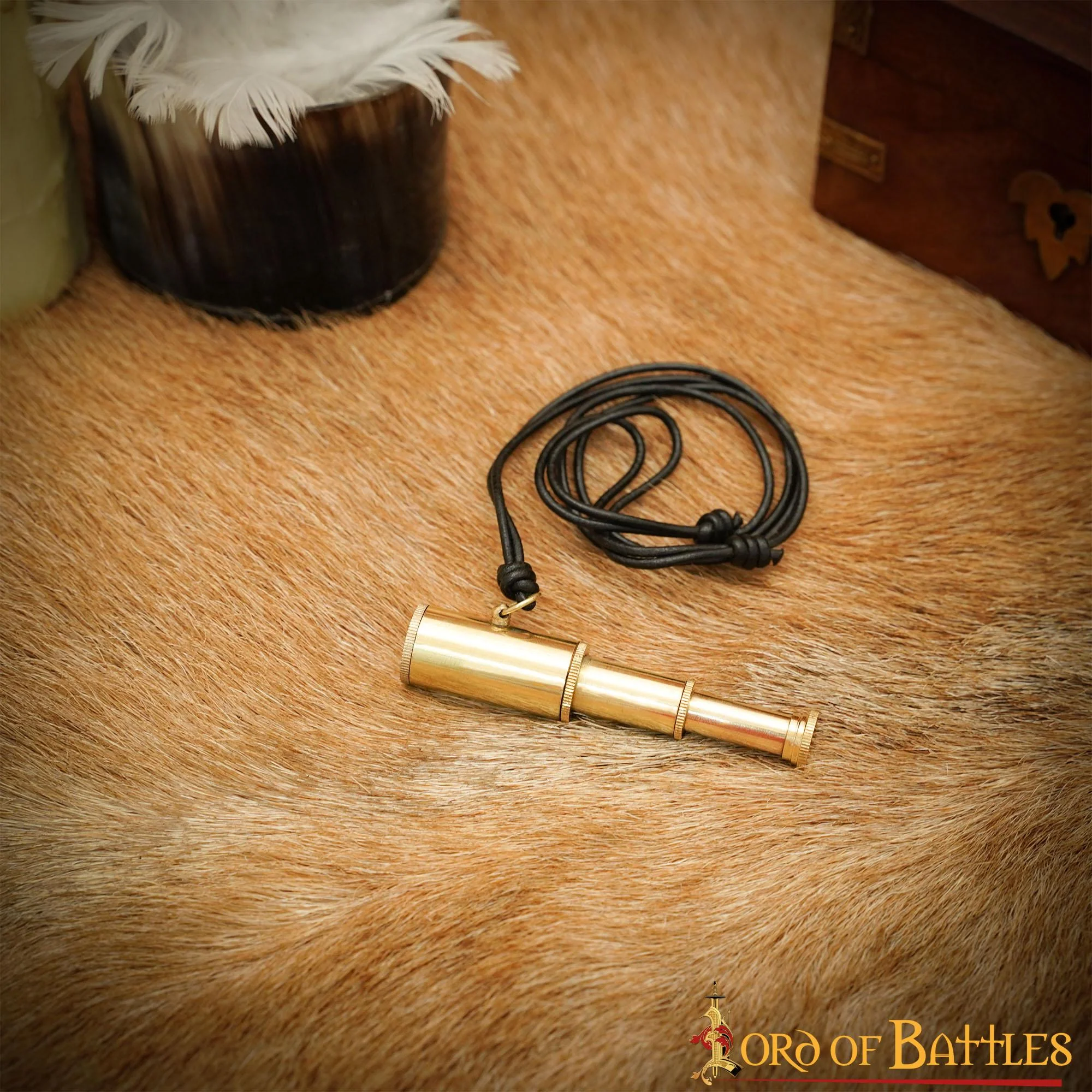 Colgante Pirata Telescopio de Latón - Mini Collar Catalejo para Disfraces Históricos Náuticos - Image 7