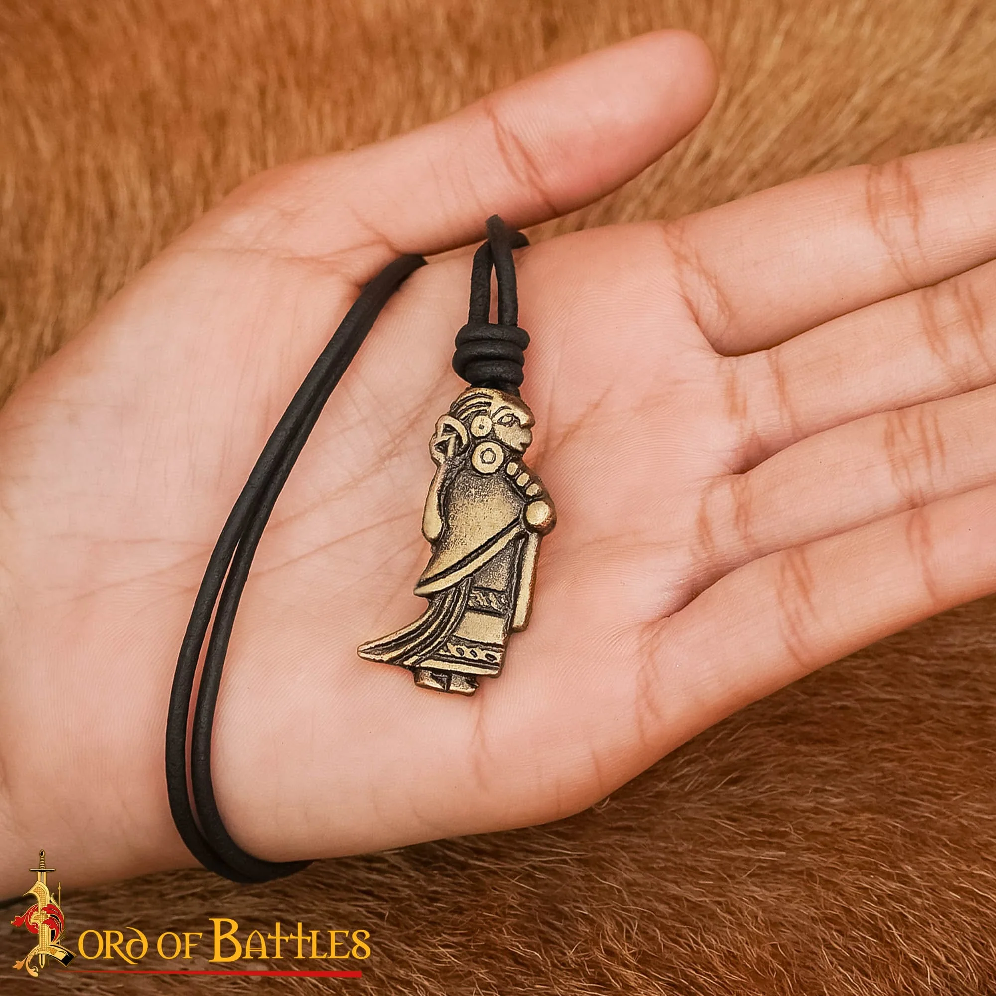 Collar Vikinga de Latón - Colgante Valquiria - Image 11