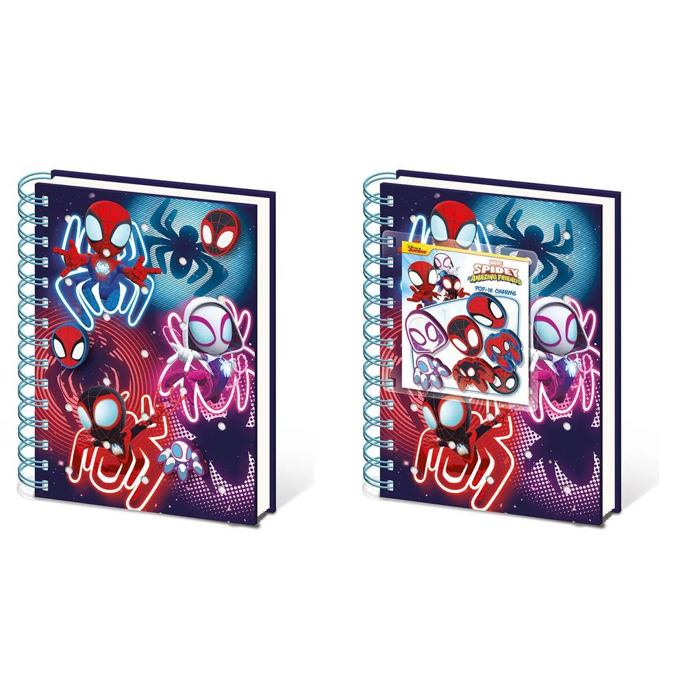 Cuaderno Charms A5 Premium Spidey And The Amazing Friends Marvel