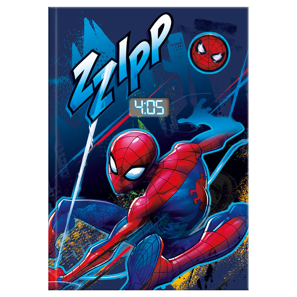 Cuaderno Con Reloj Spiderman Marvel