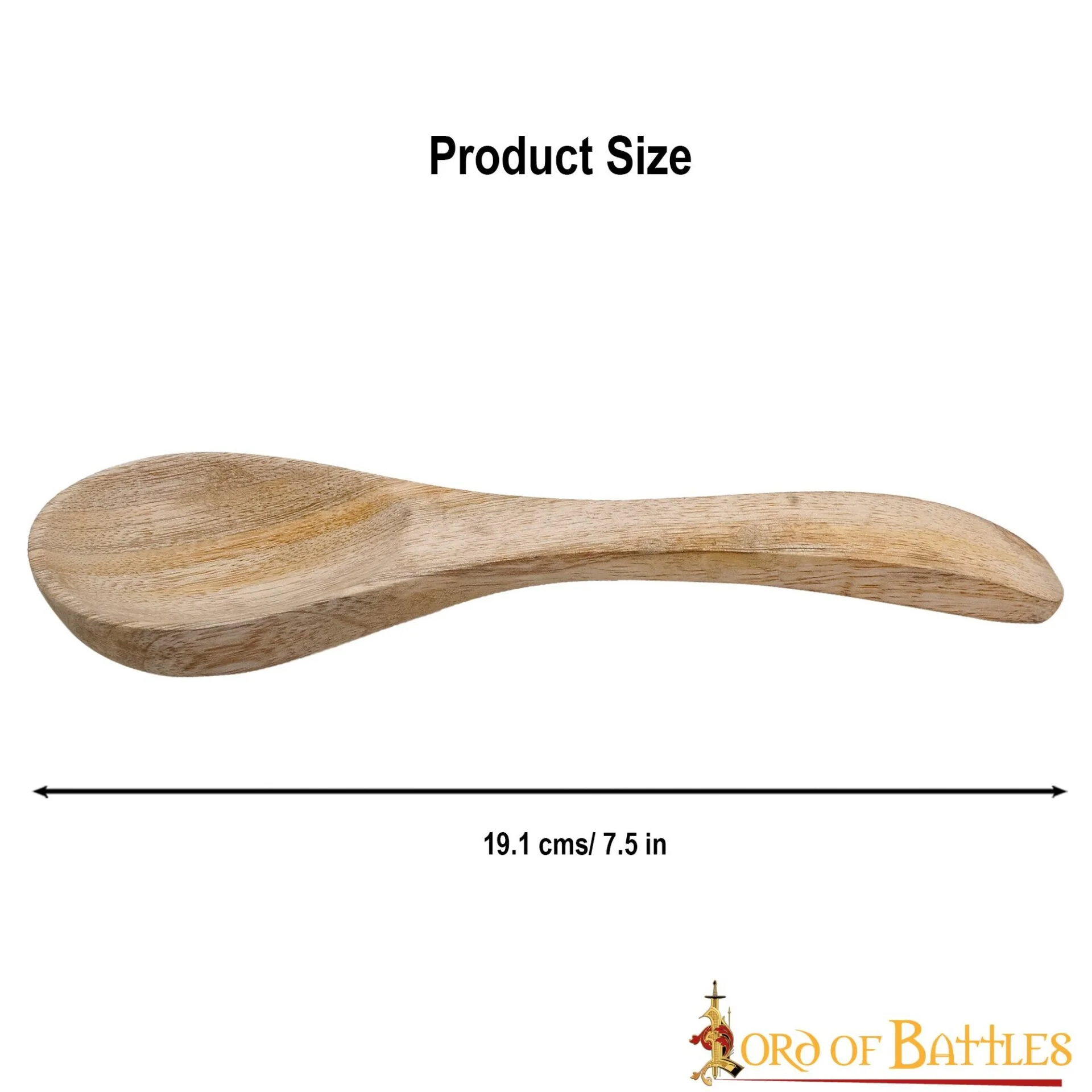 Cuchara Medieval Funcional de Madera Hecha a Mano con Madera Auténtica - Image 3