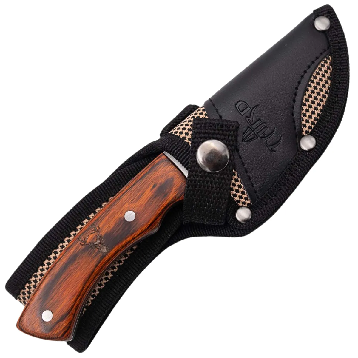 Cuchillo de Caza Third Acero 440 Satinado – Mango Pakkawood o Arce - Image 4