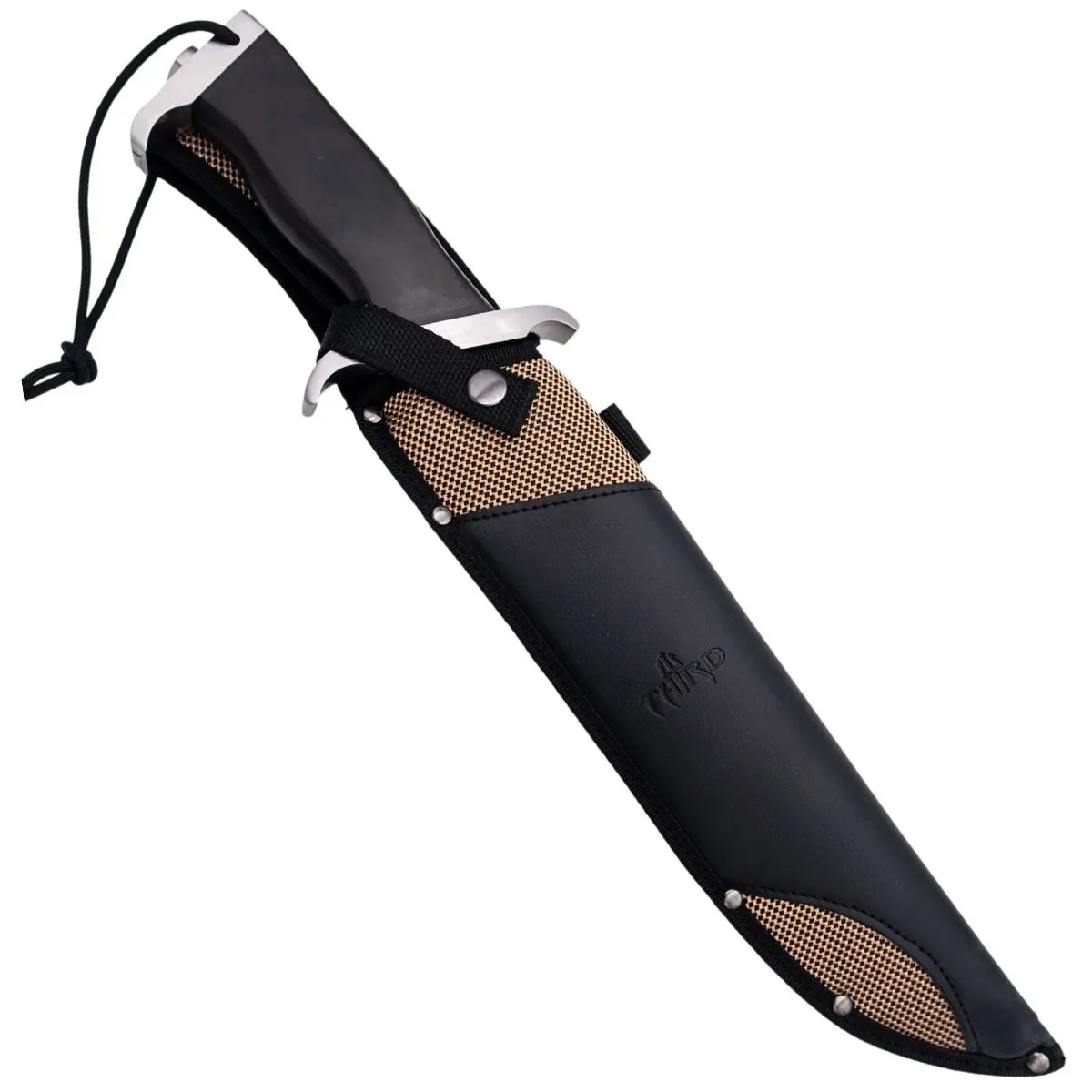 Cuchillo Táctico Hoja Negra 32 cm con Mango de Ébano - Image 4
