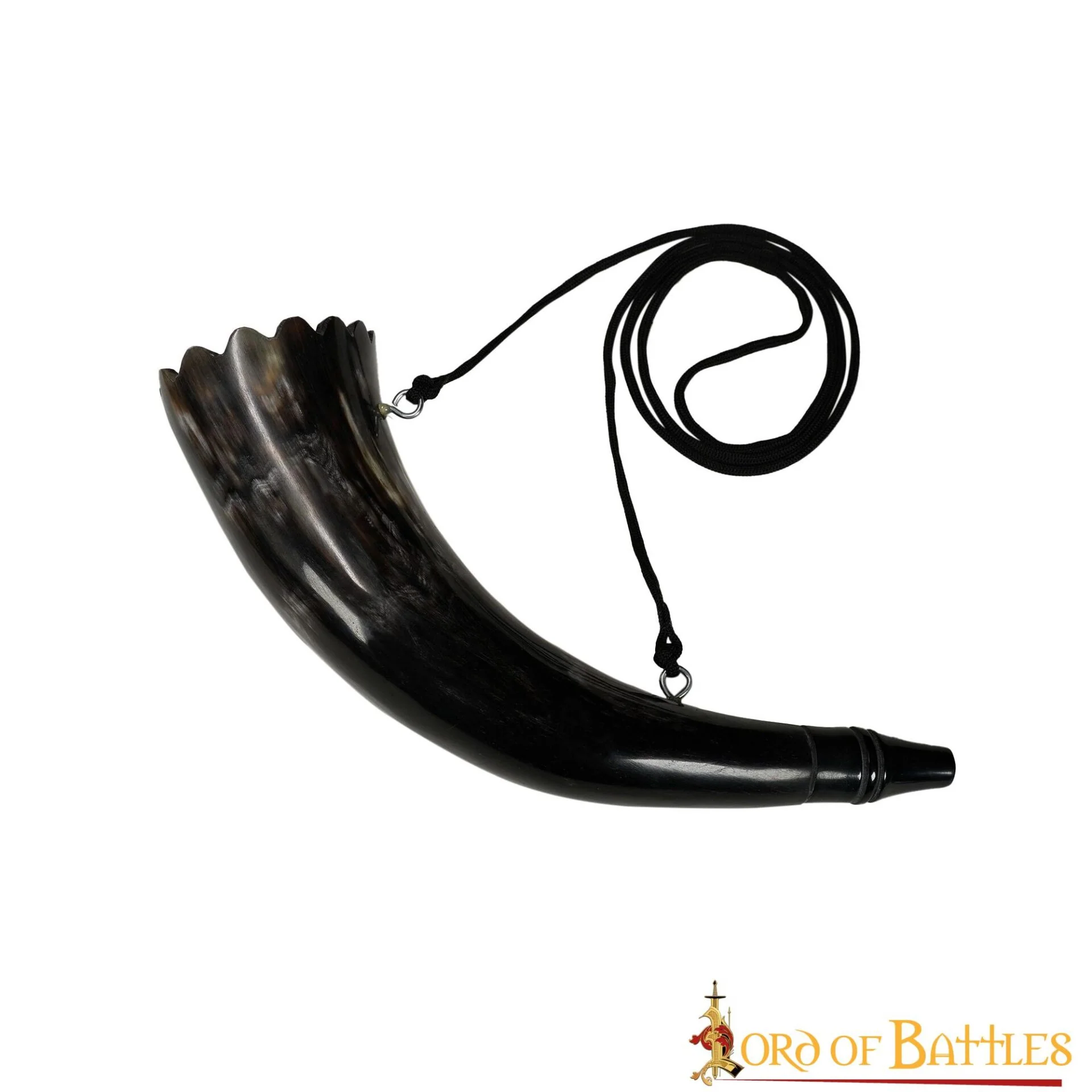 Cuerno Soplador Vikingo Hecho a Mano - Cuerno de Buey Pulido para Caza y Señales con Cuerda de Transporte - Image 11