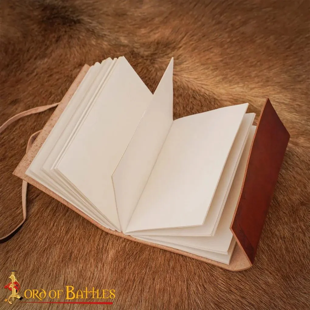 Diario Medieval con Corazón de Alas Celtas Hecho a Mano en Piel Auténtica Diario Notas - Image 5