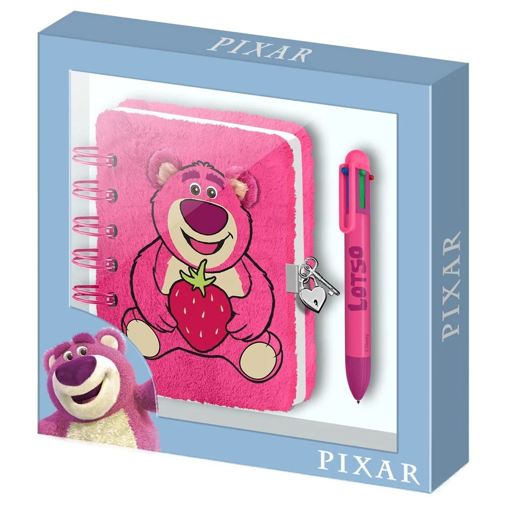 Diario Peluche + Boligrafo Fresa Lotso Toy Story Disney Pixar