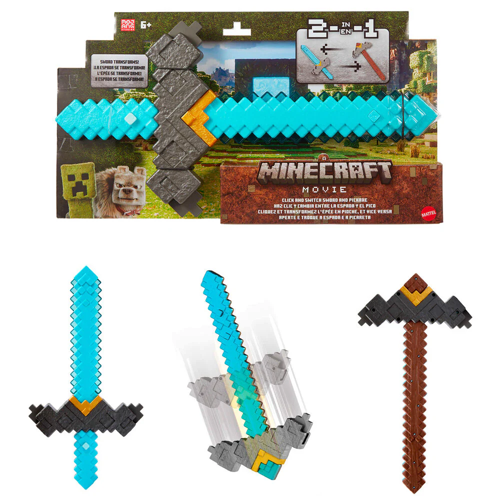 Espada Pico Transformable Minecraft La Pelicula