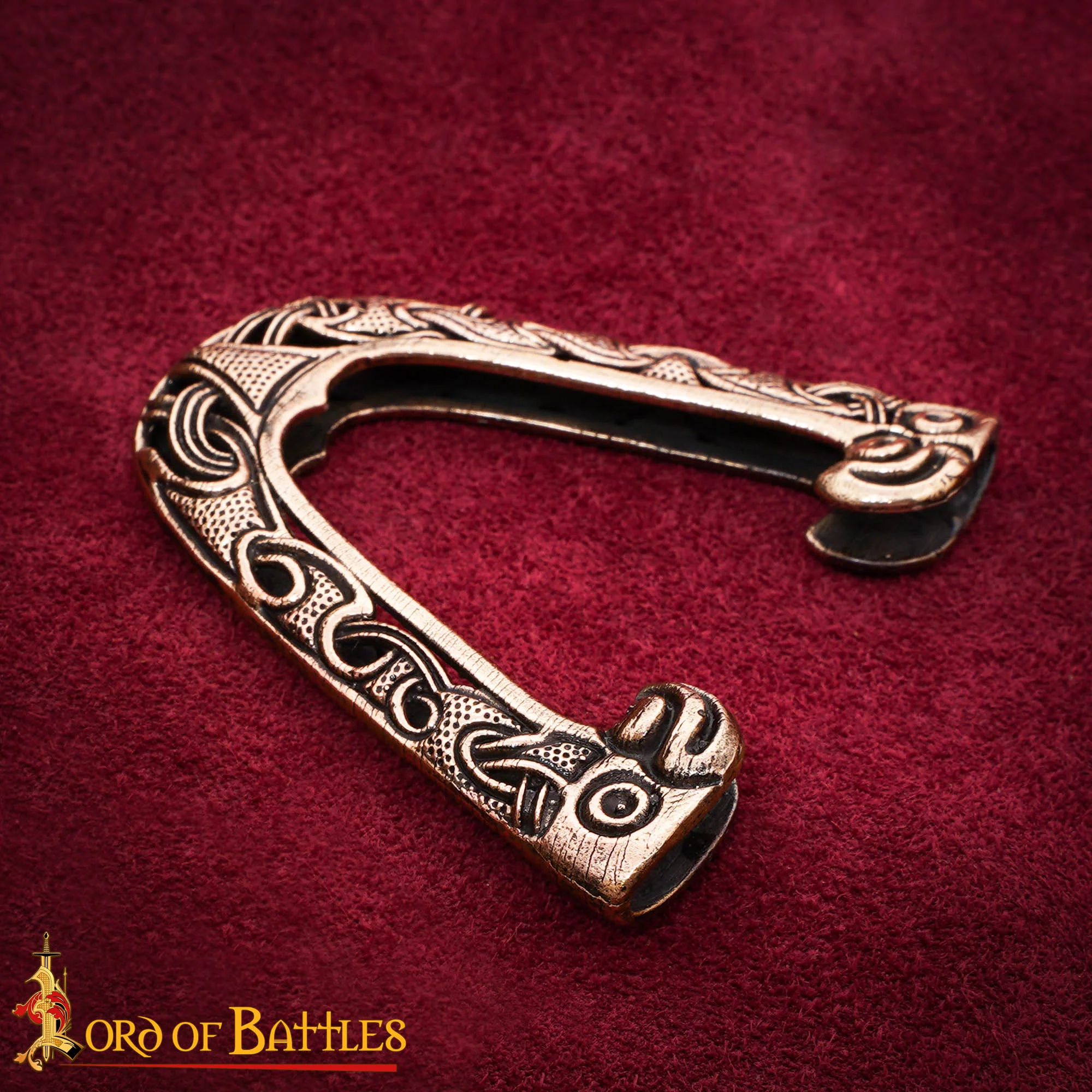 Espada Vikinga de Bronce Chape - Diseño Cabeza de Dragón - Image 4