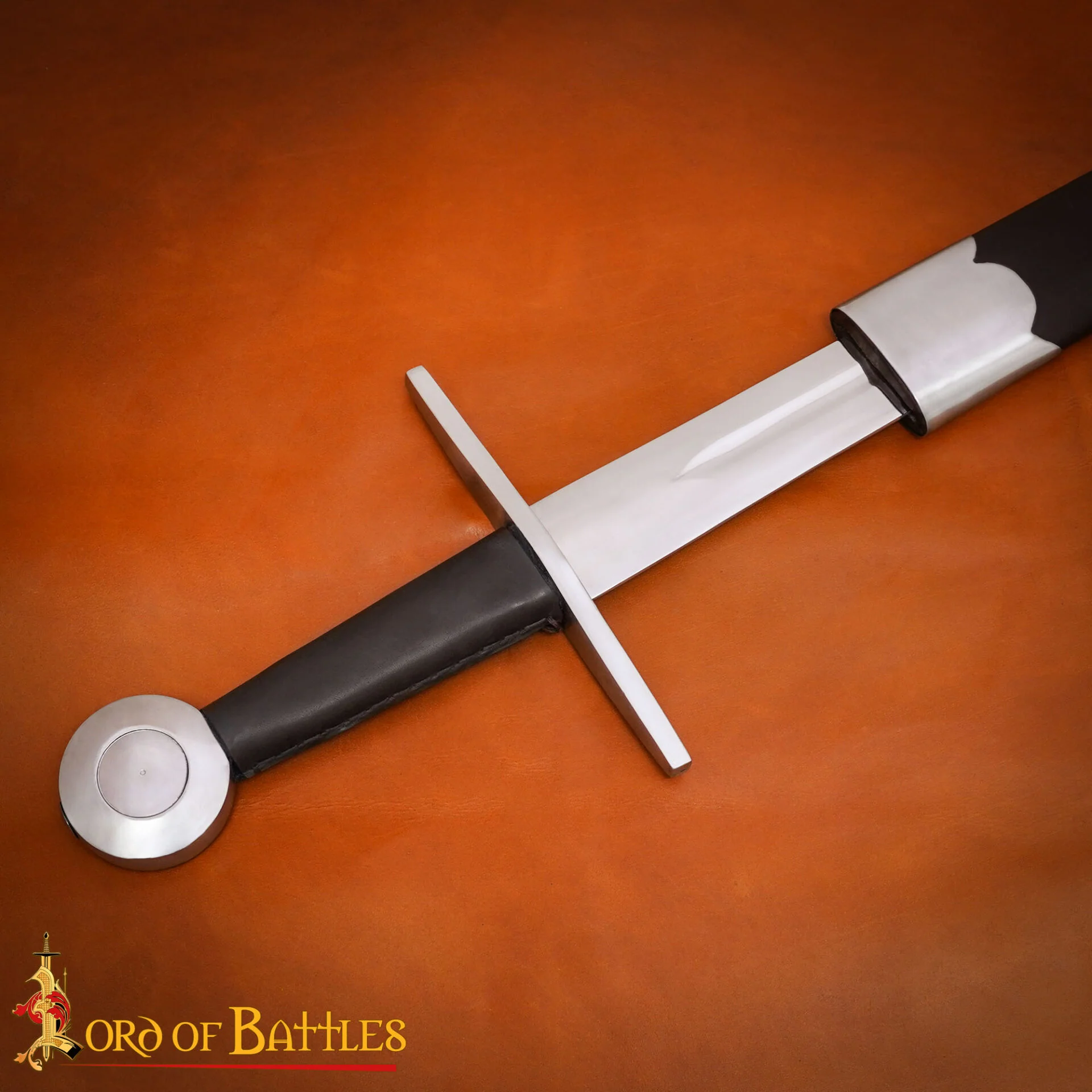 Espada Vikinga Forjada a Mano Tradicionalmente con Vaina - 37" Hoja de Acero Funcional Pulido - Image 6