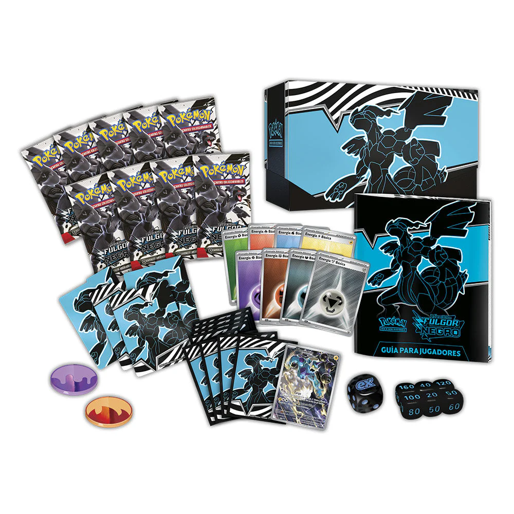 Estuche Entrenador Juego Cartas Coleccionables Fulgor Negro Pokemon Español - Image 2