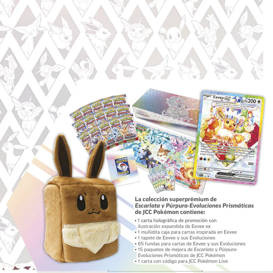 Estuche Juego Cartas Coleccionables Evoluciones Prismaticas Pokemon Español - Image 6