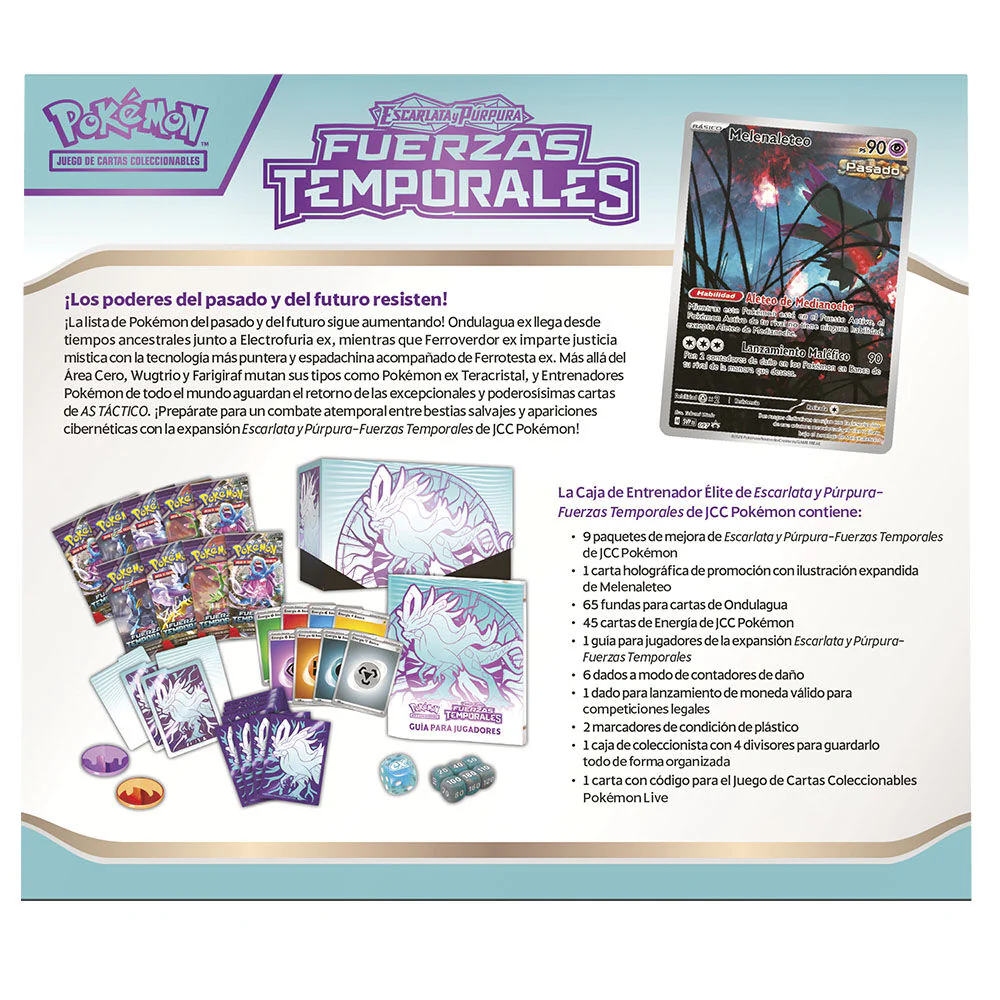 Estuche Surtido Juego Cartas Coleccionables Elite Fuerzas Temporales Escarlata Y Purpura Pokemon Español - Image 3