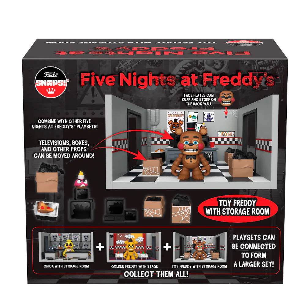 Figura Playset Snaps! Five Nights At Freddys Toy Freddy With Storage Room - Image 4