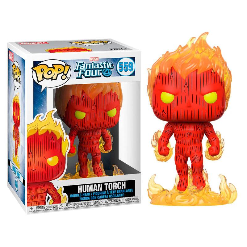 Figura Pop Marvel Los 4 Fantasticos La Antorcha Humana