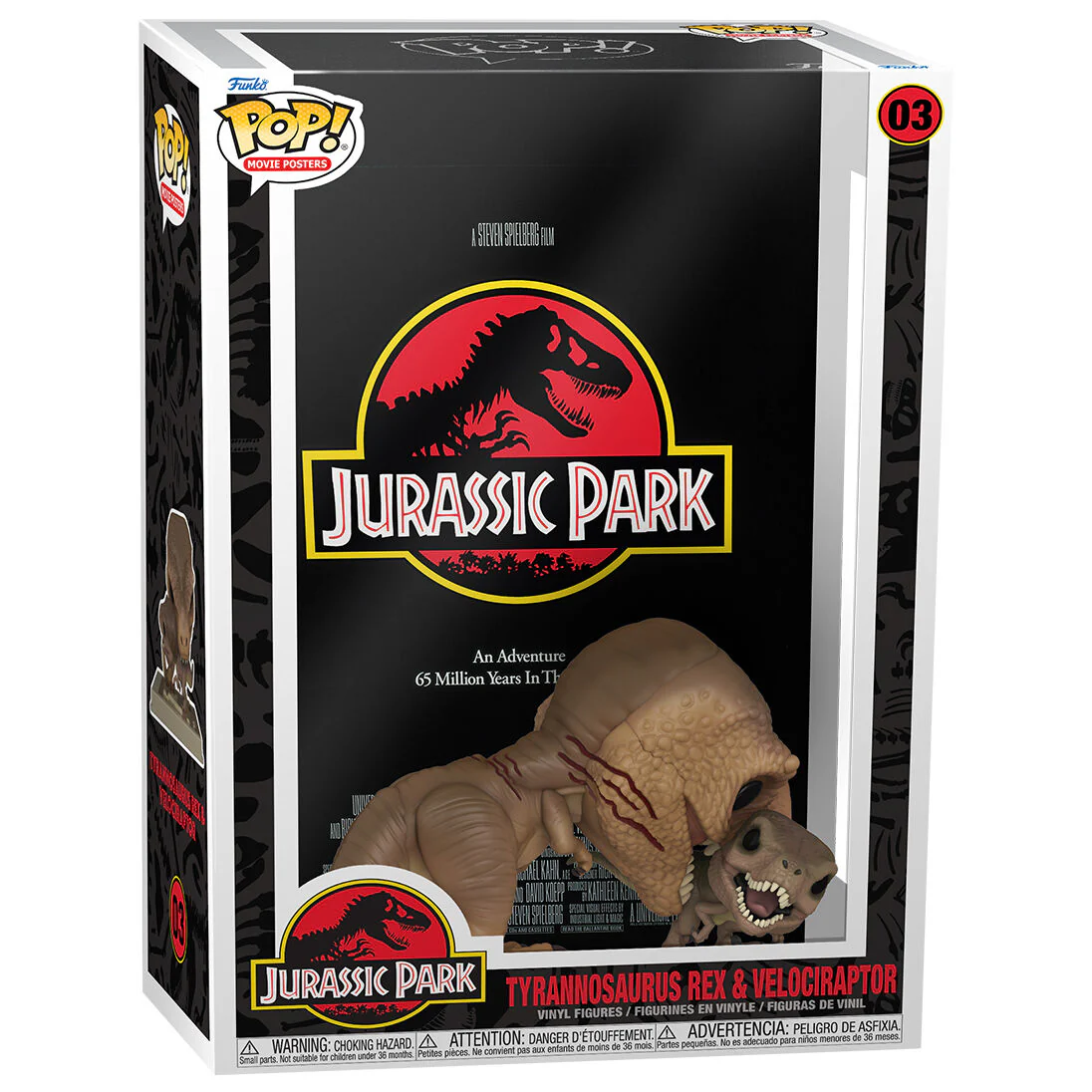 Figura Pop Movie Poster Jurassic Park Tyrannosaurus Rex And Velociraptor - Image 3
