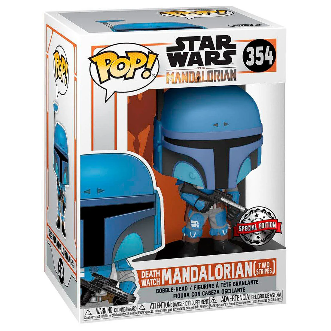 Figura Pop Star Wars Mandalorian Death Watch Mandalorian Two Stripes Exclusive - Image 3